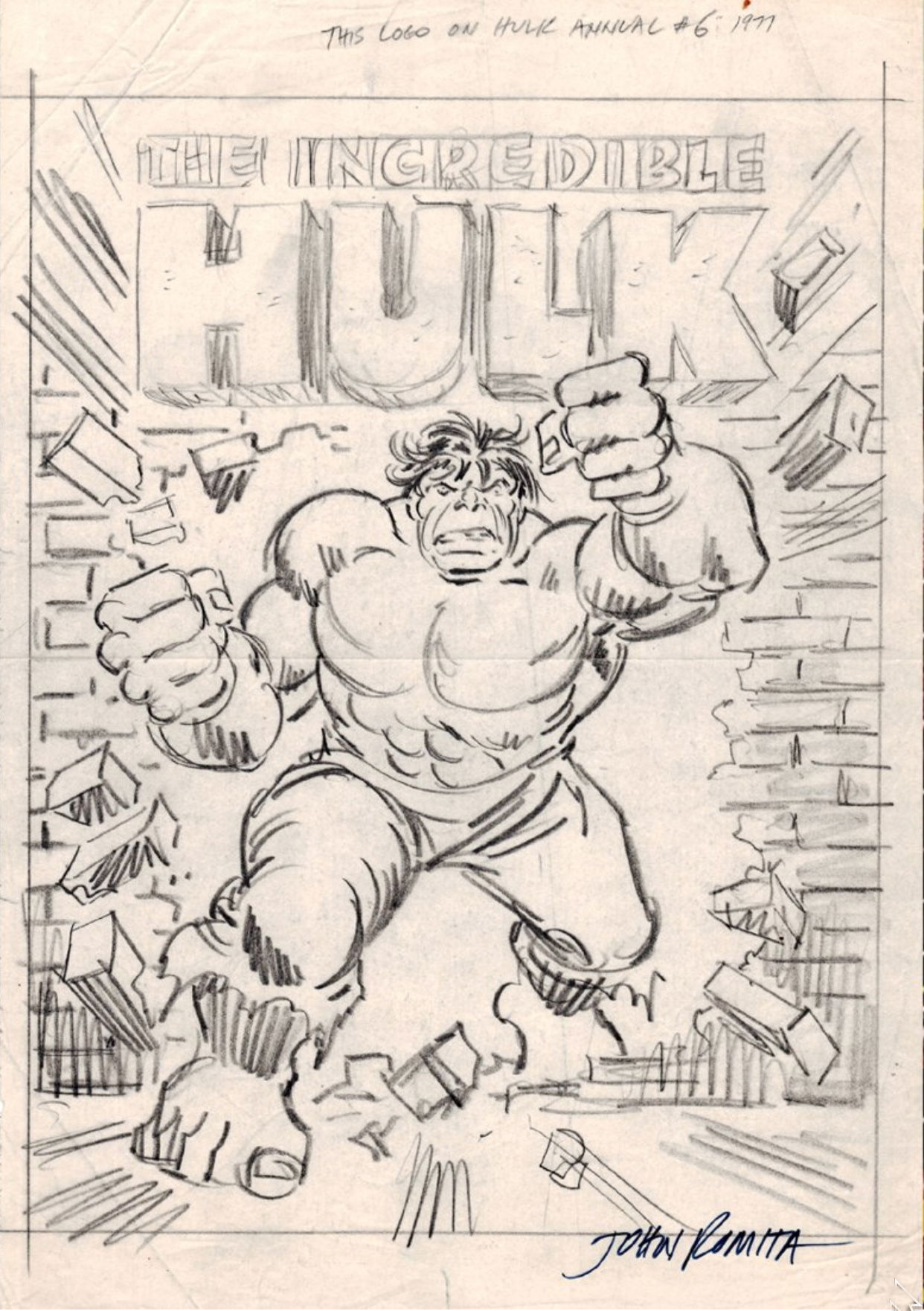 Incredible Hulk Classic 1970s Marvel Wall Poster Art By John Romita 