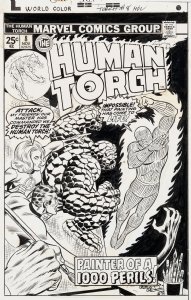 HUMAN TORCH #8 (1975) Fantastic Four Cover by Ron Wilson and Frank Giacoia Comic Art