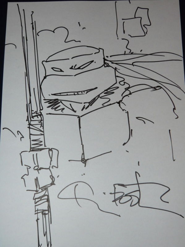 Kevin Eastman - Donatello, in Alex Clemente's Convention Sketch Comic ...