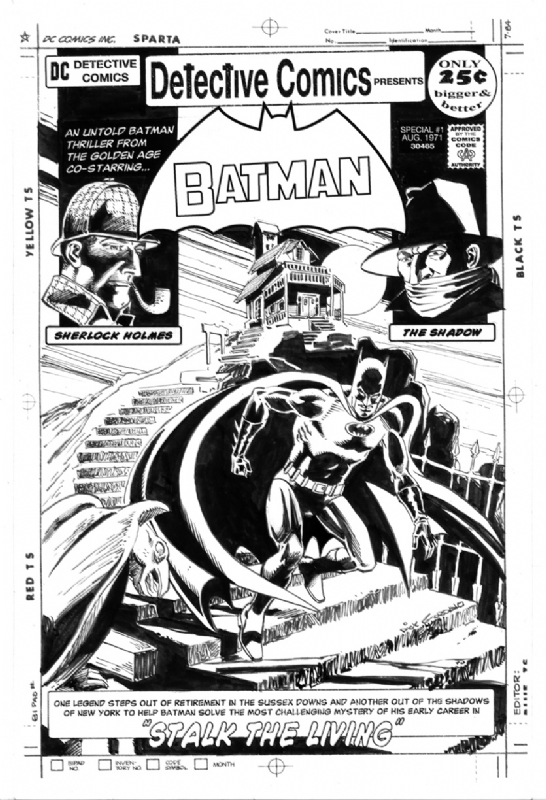 Batman, Sherlock Holmes, and the Shadow, in Dick Giordano's Commissions  Comic Art Gallery Room