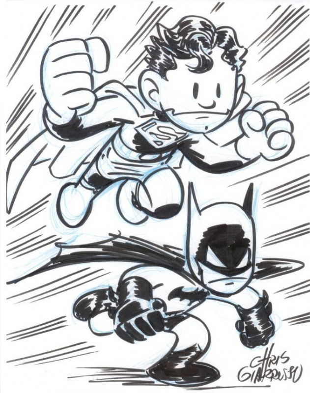 World S Finest By Chris Giarrusso In Dave Takahashi S World S Finest Sketches D G Comic Art