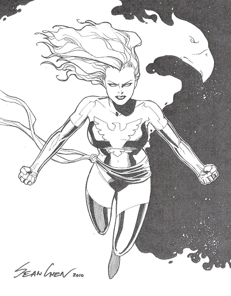 Dark Phoenix by Sean Chen, in Jimmy Lawrence's Dark Phoenix-commissions ...