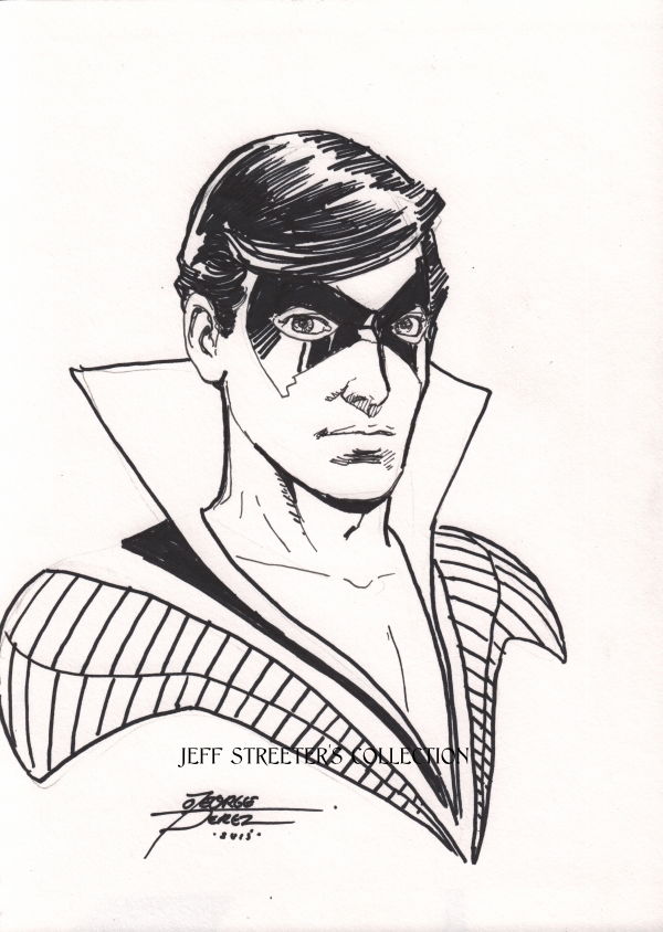 Nightwing by George Perez, in Jeffrey Streeter's Sketchbook Commissions ...