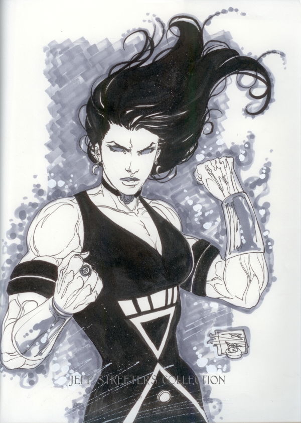 Black Lantern Donna Troy by Joe Prado, in Jeffrey Streeter's Sketchbook ...