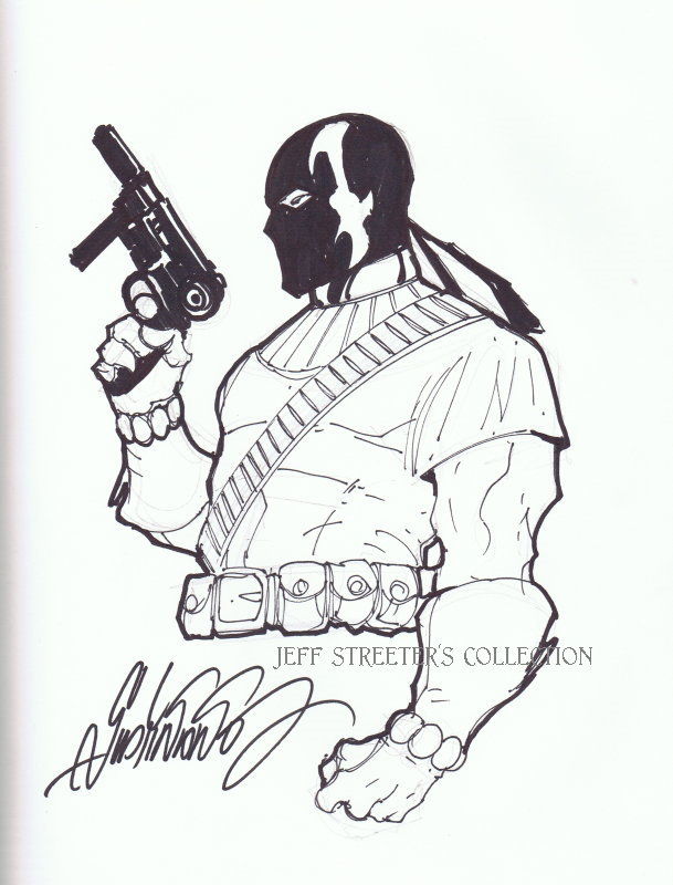 Deathstroke by Justiniano, in Jeffrey Streeter's Sketchbook Commissions ...