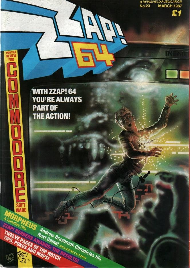 Oliver Frey Cover Zzap64 Magazine 23 Mar 1987 In Sebastian Rs Videogame Art Collection 0593