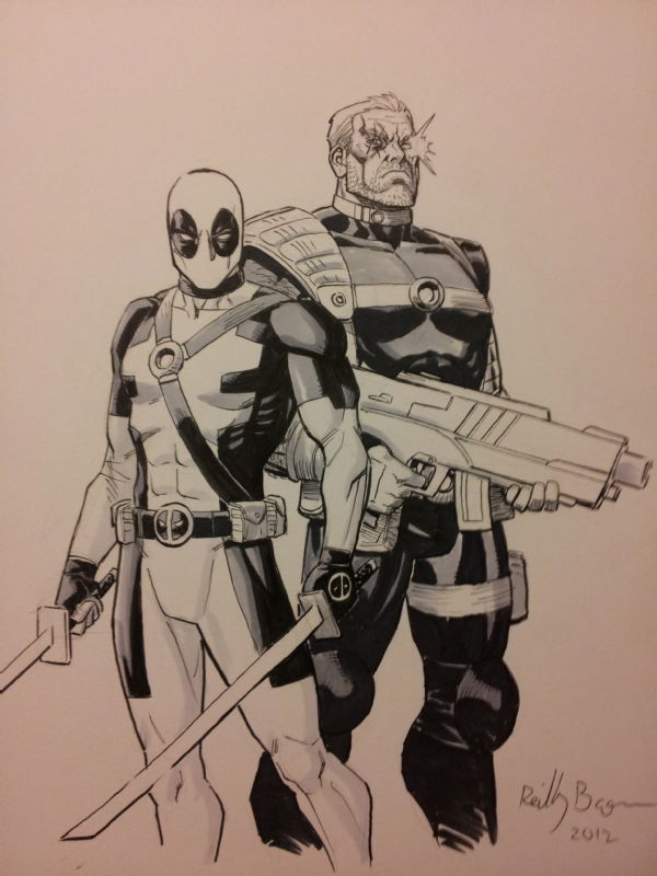 Cable Deadpool In Michael Waffles S Commissions Comic Art