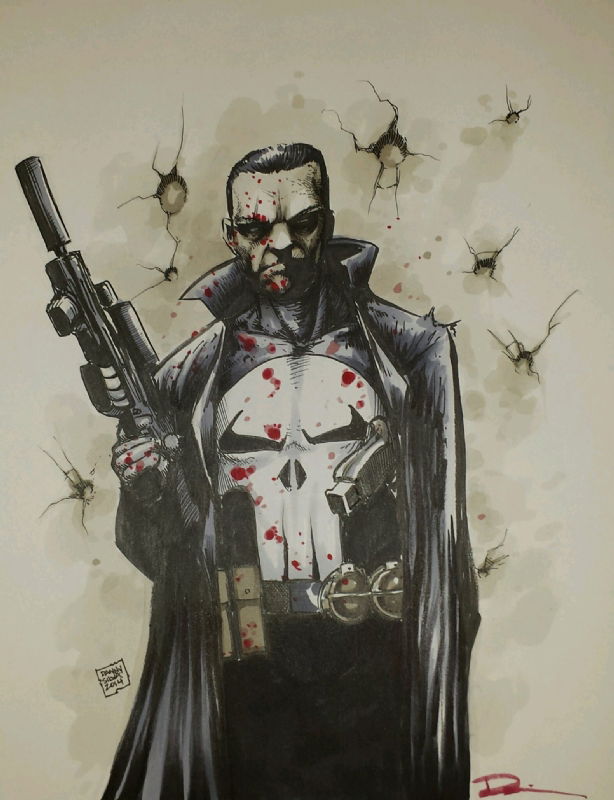 Punisher, in Michael Waffles's Commissions Comic Art Gallery Room