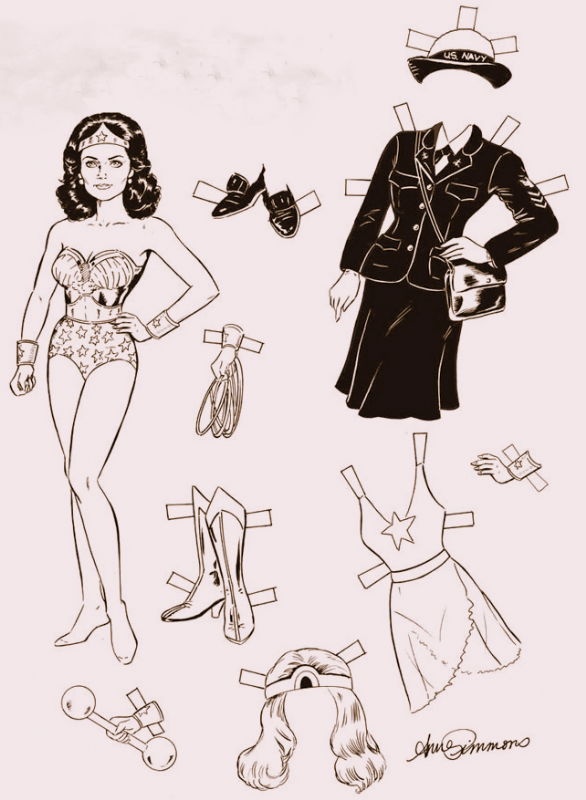 wonder woman paper doll