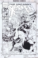 Lee/Williams--Uncanny X-Men #269 Cover (1990) Rogue vs Ms. Marvel!, Comic Art
