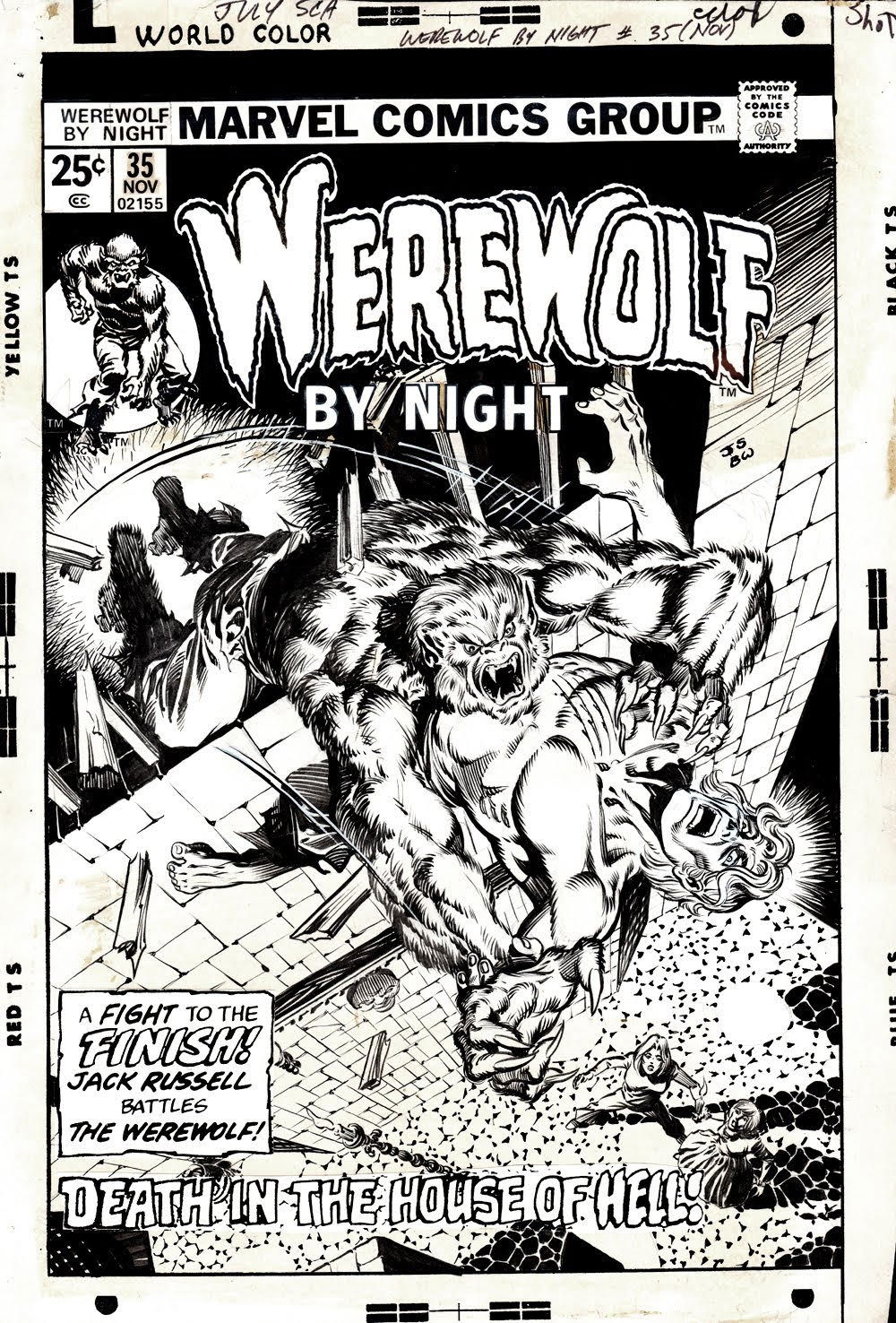 Werewolf By Night #35 F- Jack Russell Battles Werewolf! Death in