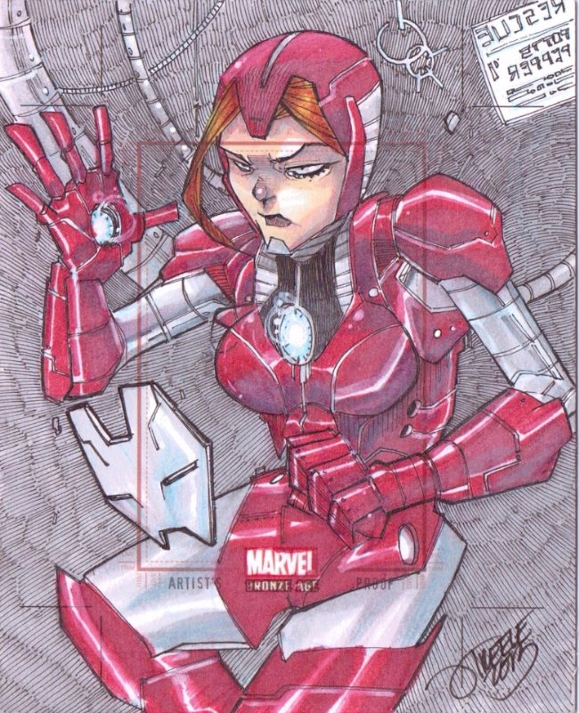 Rescue Pepper Potts Marvel Ap Card In Roly Hs Marvel Artists Proof Cards Comic Art Gallery Room
