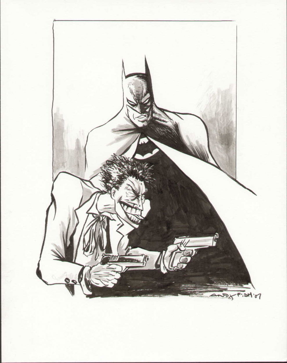 Andy Fish Batman and the Joker!, in Shawn F.'s A - Batman! Comic Art  Gallery Room