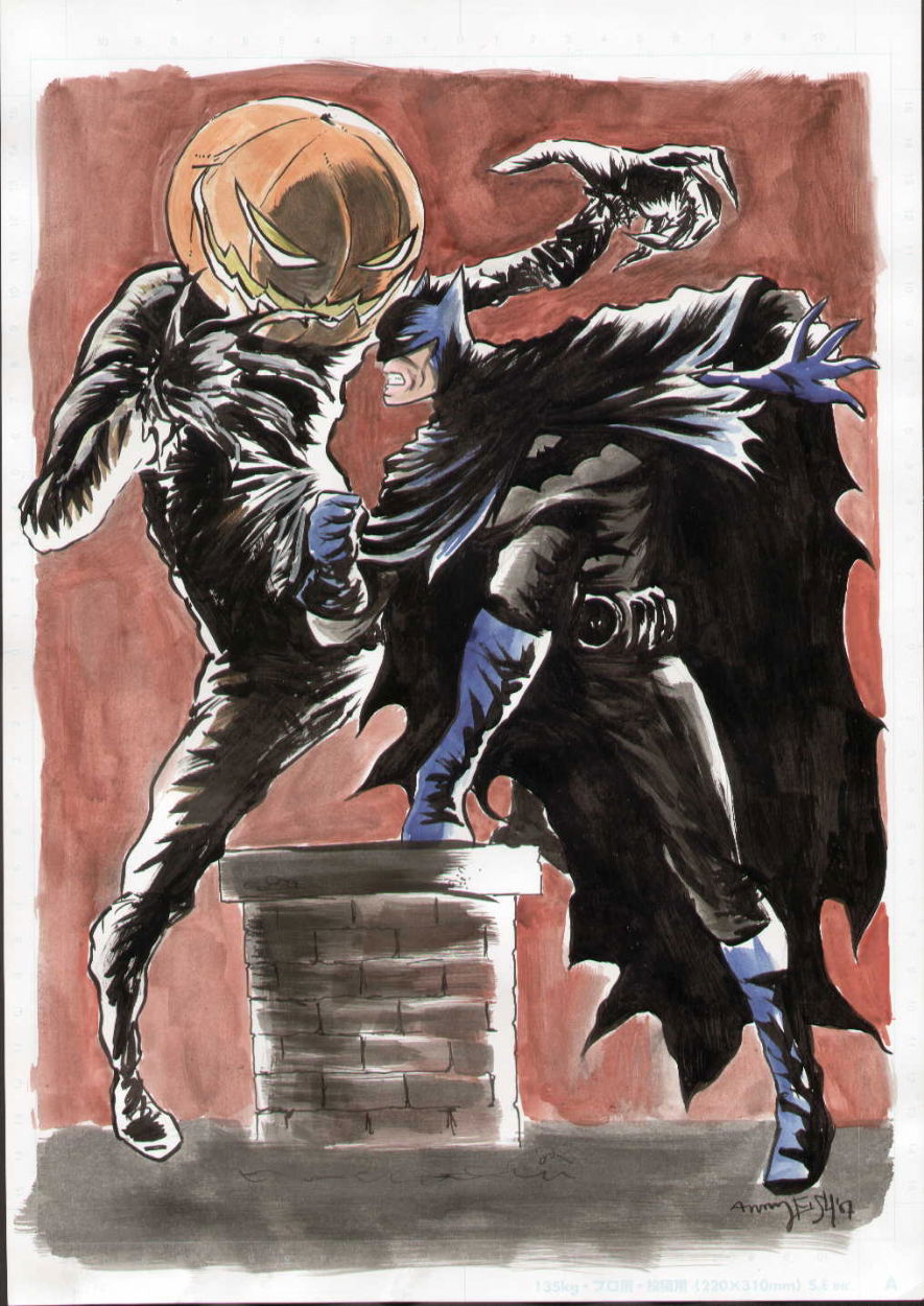 Andy Fish - Batman vs. Pumpkinhead villian!, in Shawn F.'s A - Batman!  Comic Art Gallery Room