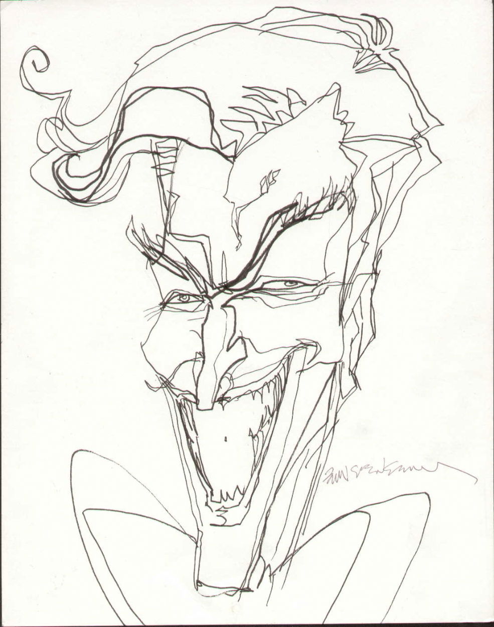 Bill Sienkiewicz Joker, in Shawn F.'s A - Joker! Comic Art Gallery Room