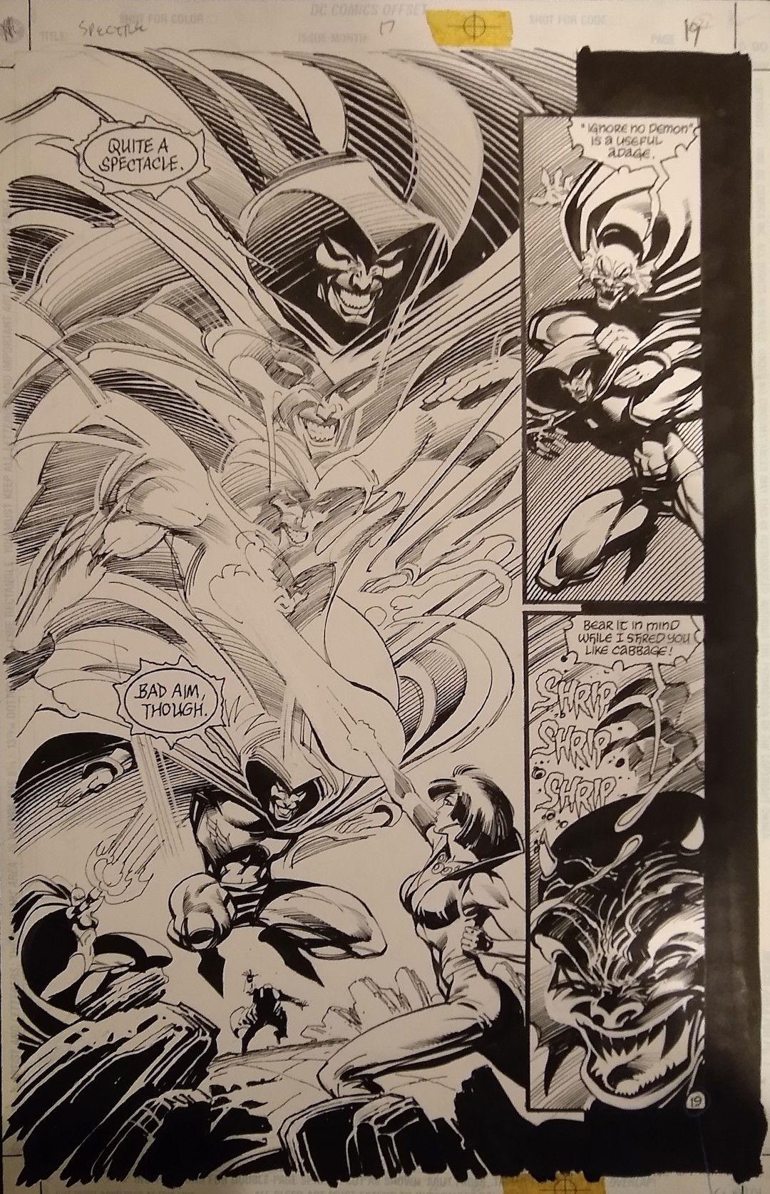 Spectre #17 pg 19, in Lee Dunch's DC in the 90s + Comic Art Gallery Room