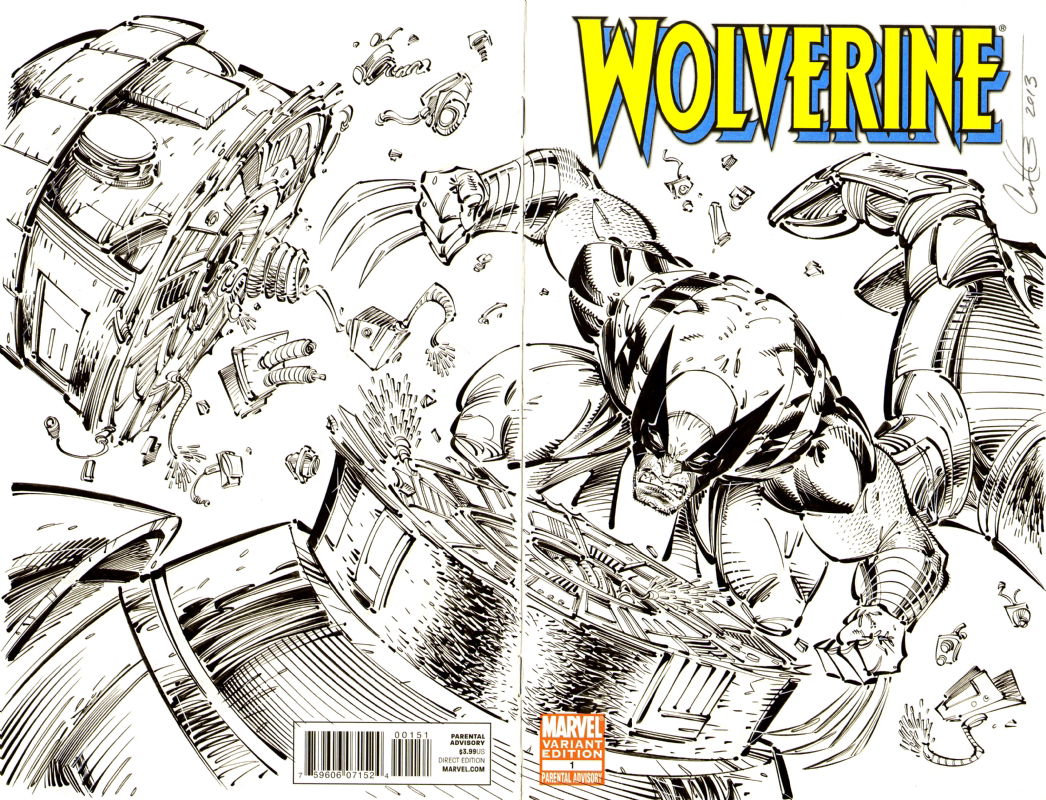 Wolverine Vs Sentinel, In Cory Hamscher's 2013 Comic Art Gallery Room