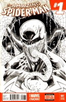 VENOM sketch cover!!! (Amazing Spider-Man #1) Comic Art