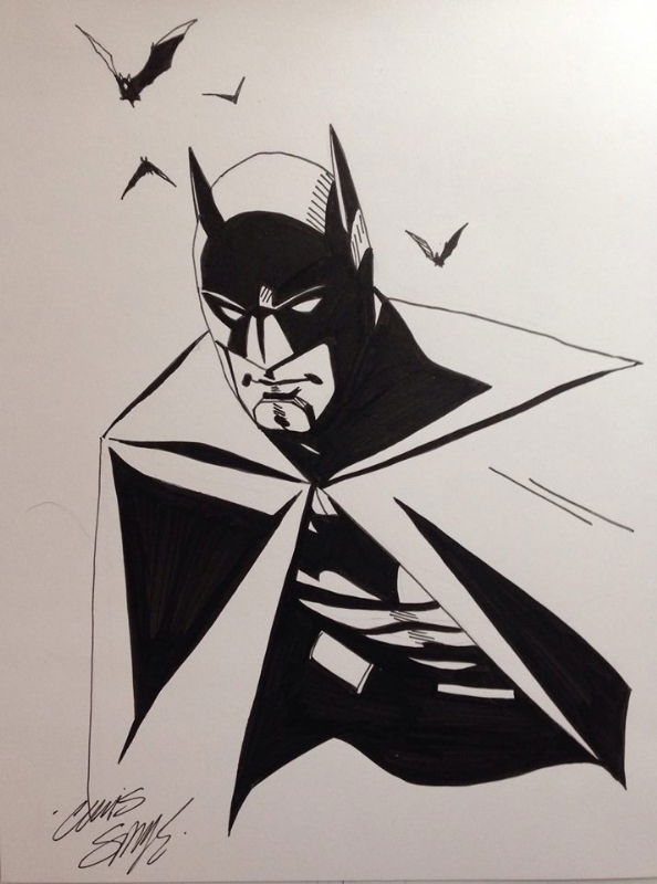 Chris Sprouse Batman, in Rocky Bradley's Batmania! Comic Art Gallery Room