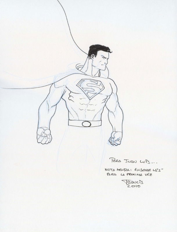 Superman, in Juan Luis Gomez's Francis Portela Comic Art Gallery Room