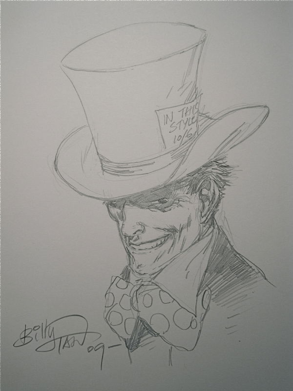 Mad Hatter by Billy Tan, in Ethan Kaye's Convention Sketches Comic Art ...