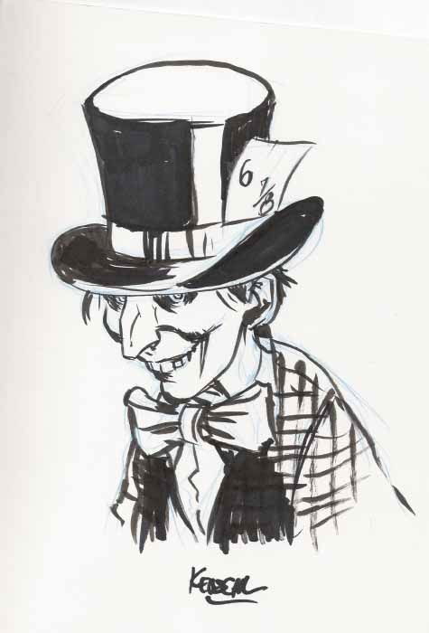 The Mad Hatter by Karl Kerschl, in Ethan Kaye's Convention Sketches ...