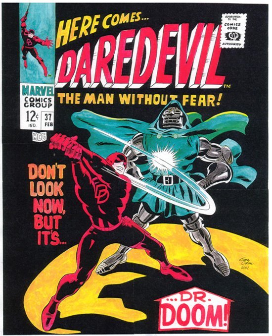 Daredevil #37 Cover Recreation, in Gene Colan's Commissions - Daredevil ...