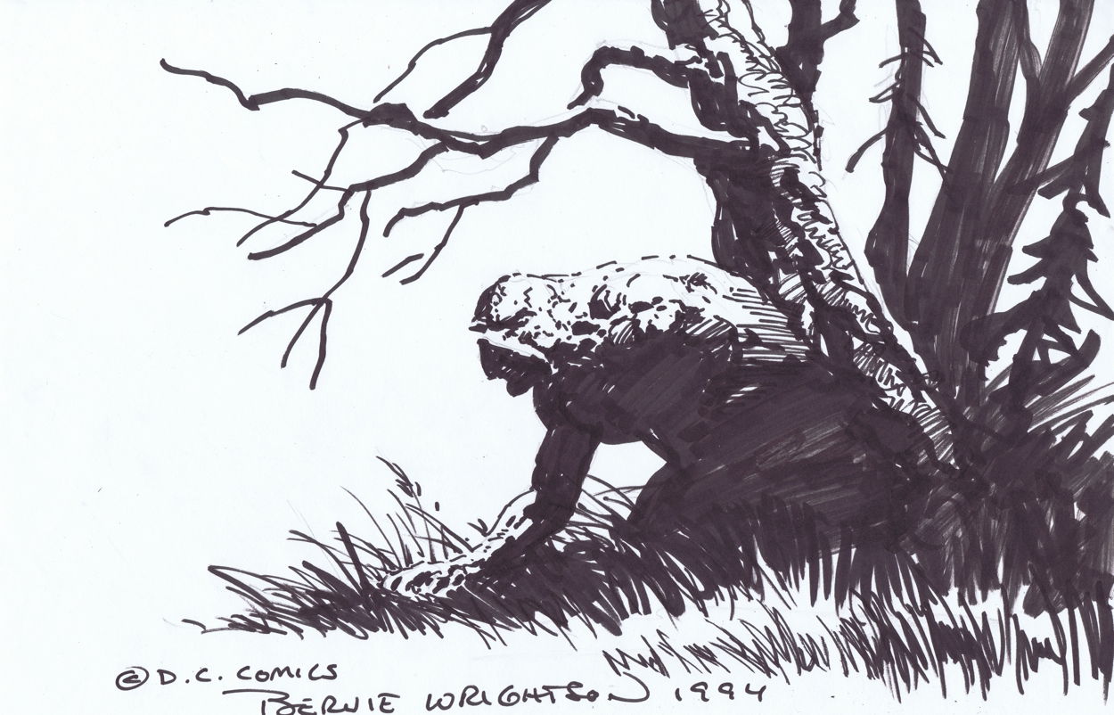 Wrightson Swamp Thing Sketch, in Phillip Hester's '90s Comic Art ...