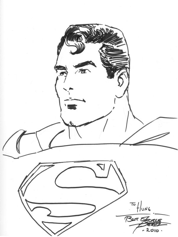 Superman - George Perez, in Joe Lieu's Commissions Comic Art Gallery Room