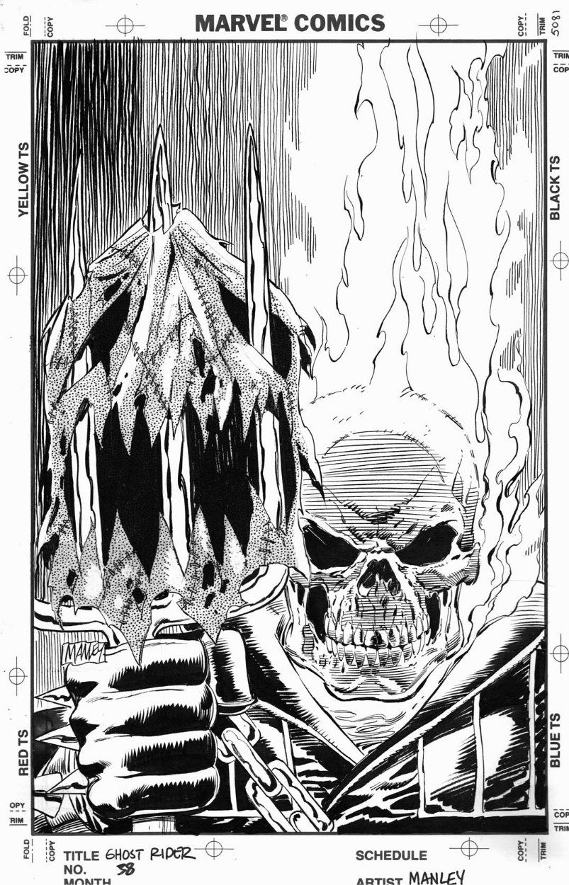 Ghost Rider 38, in Mike Manley's COVERS Comic Art Gallery Room