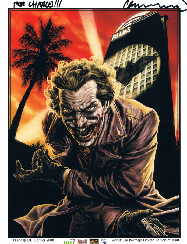 Joker Print by Lee Bermejo, in Charles Holbert's Special Event Prints Comic  Art Gallery Room