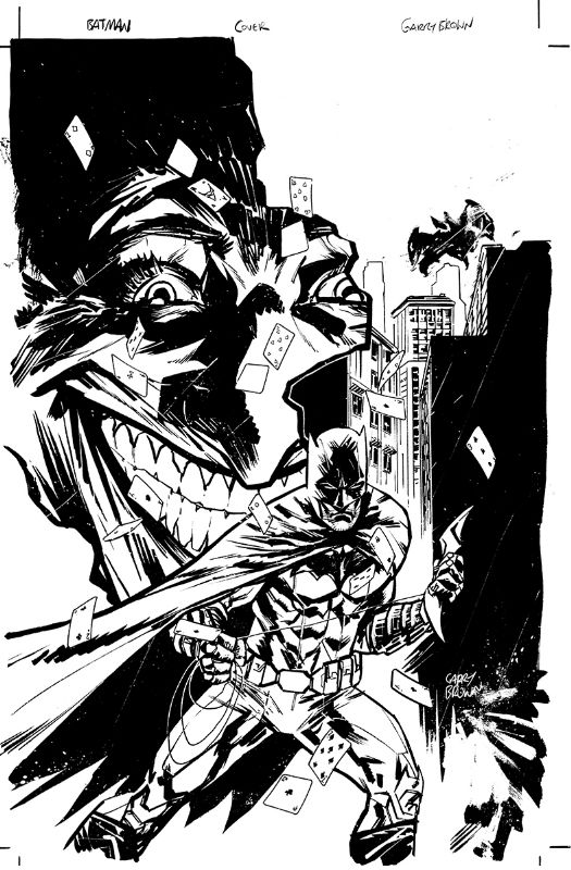 Batman Joker Cover, in Garry Brown's DC Comics Comic Art Gallery Room