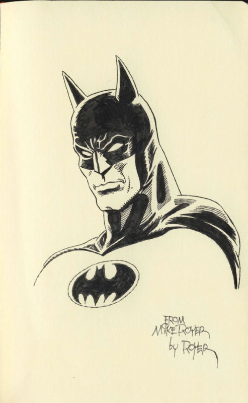 Batman, in Oscar Gomez's Convention sketchbook 3 Comic Art Gallery Room