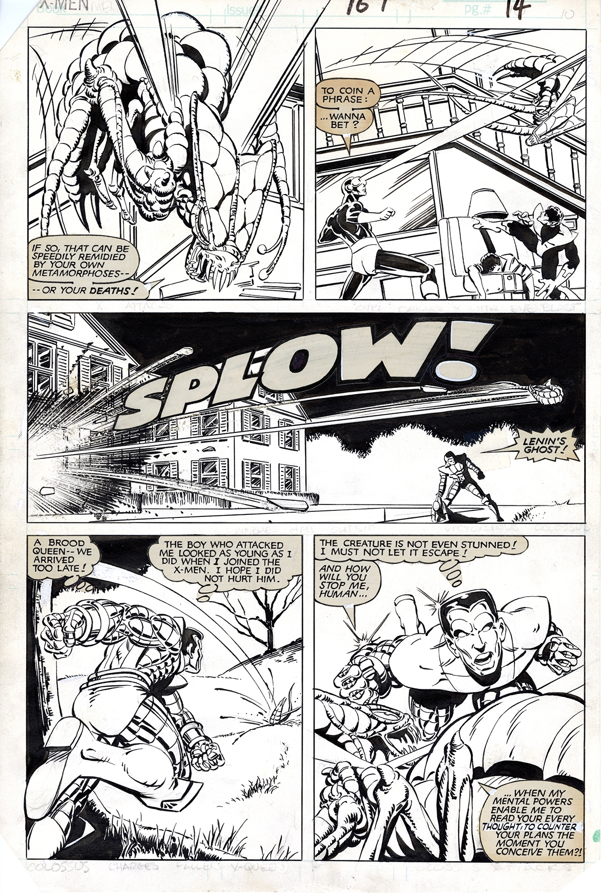 Uncanny X-Men #167 Page 14 by Paul Smith (Marvel 1983), in James Henry's  Paul Smith Comic Art Gallery Room