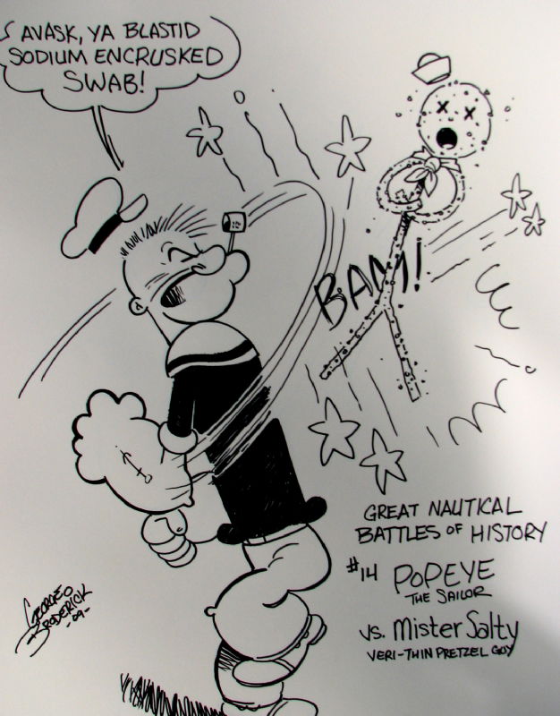 George Broderick Popeye Sketch, in James Henry's Mid-Ohio-Con (Charity ...