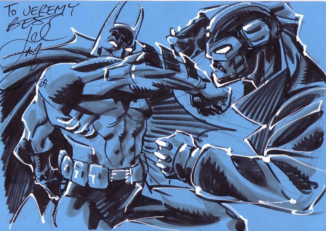 Batman vs. Midnighter by John McCrea, in Jeremy Briam's Personal Collection  - Conventions Sketches Comic Art Gallery Room