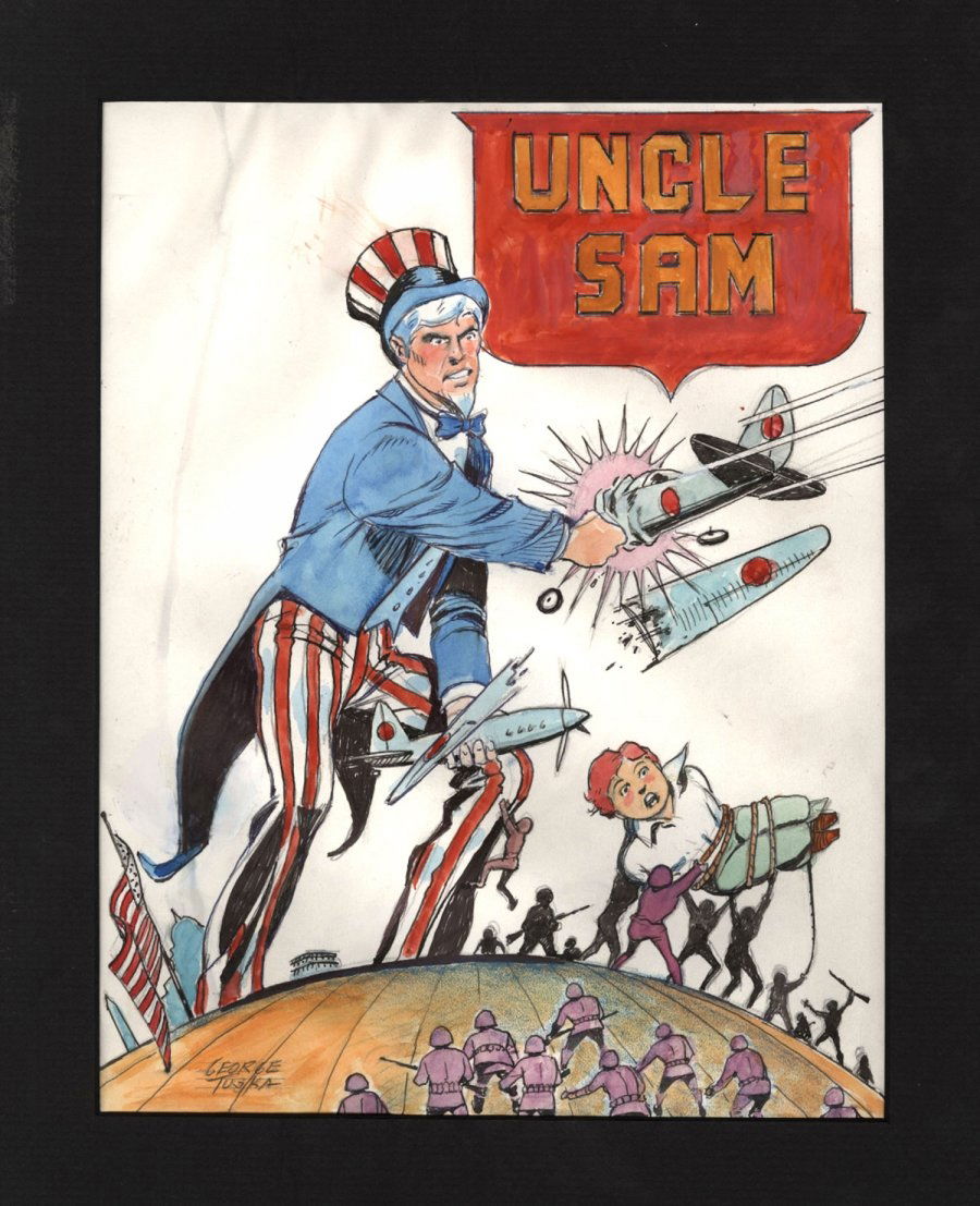 Uncle Same Quarterly 3 Recreation Art by Tuska, in ComicConnect