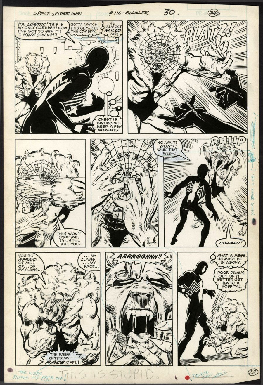 Rich Buckler - Spectacular Spider-Man #116 page 22, in ComicConnect.com ...