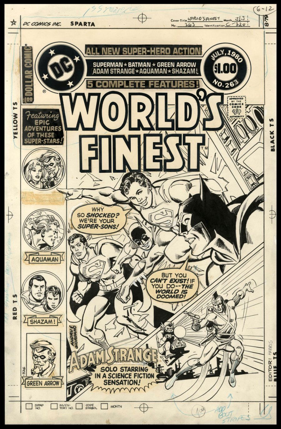 Ross Andru - World's Finest #263 cover, in ComicConnect.com -- Comic ...