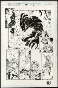 JUSTICE LEAGUE #1 PAGE ( 2011, JIM LEE ) BATMAN AND GREEN LANTERN