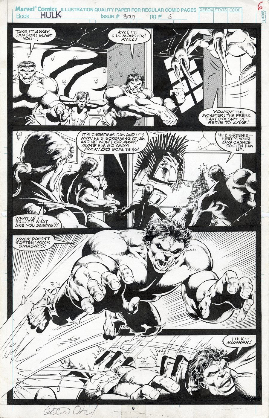 Dale Keown - Incredible Hulk #377, page 6, in ComicConnect.com -- Comic ...