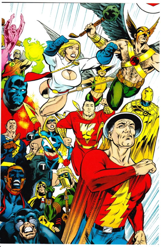 JSA Pin up, in Steve Hendricks's DC Comics Comic Art Gallery Room