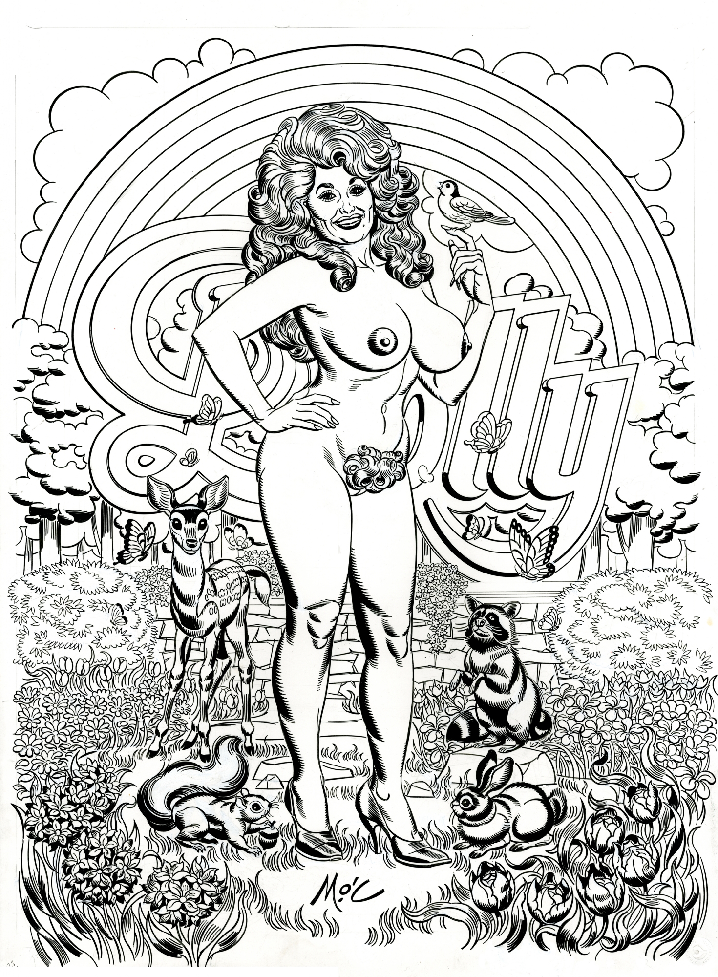 1470px x 2000px - Dolly Parton Nude! A tribute to everyon'e favorite person!, in Mitchell  O'Connell's Mitch O'Connell's XXX Emporium! Comic Art Gallery Room