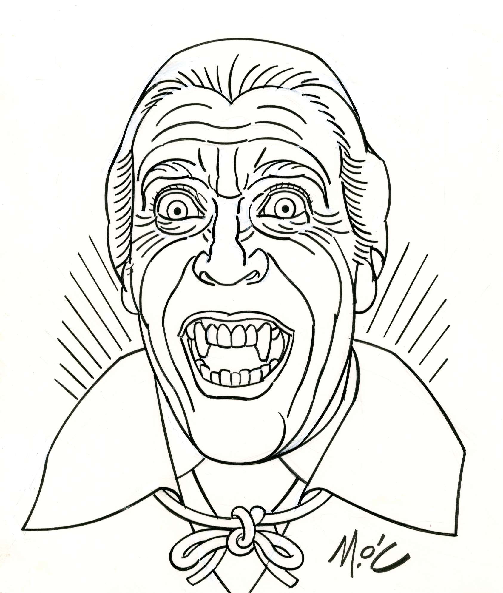 Dracula Christopher Lee Tattoo Design, in Mitchell O'Connell's Mitch  O'Connell Artwork! Comic Art Gallery Room
