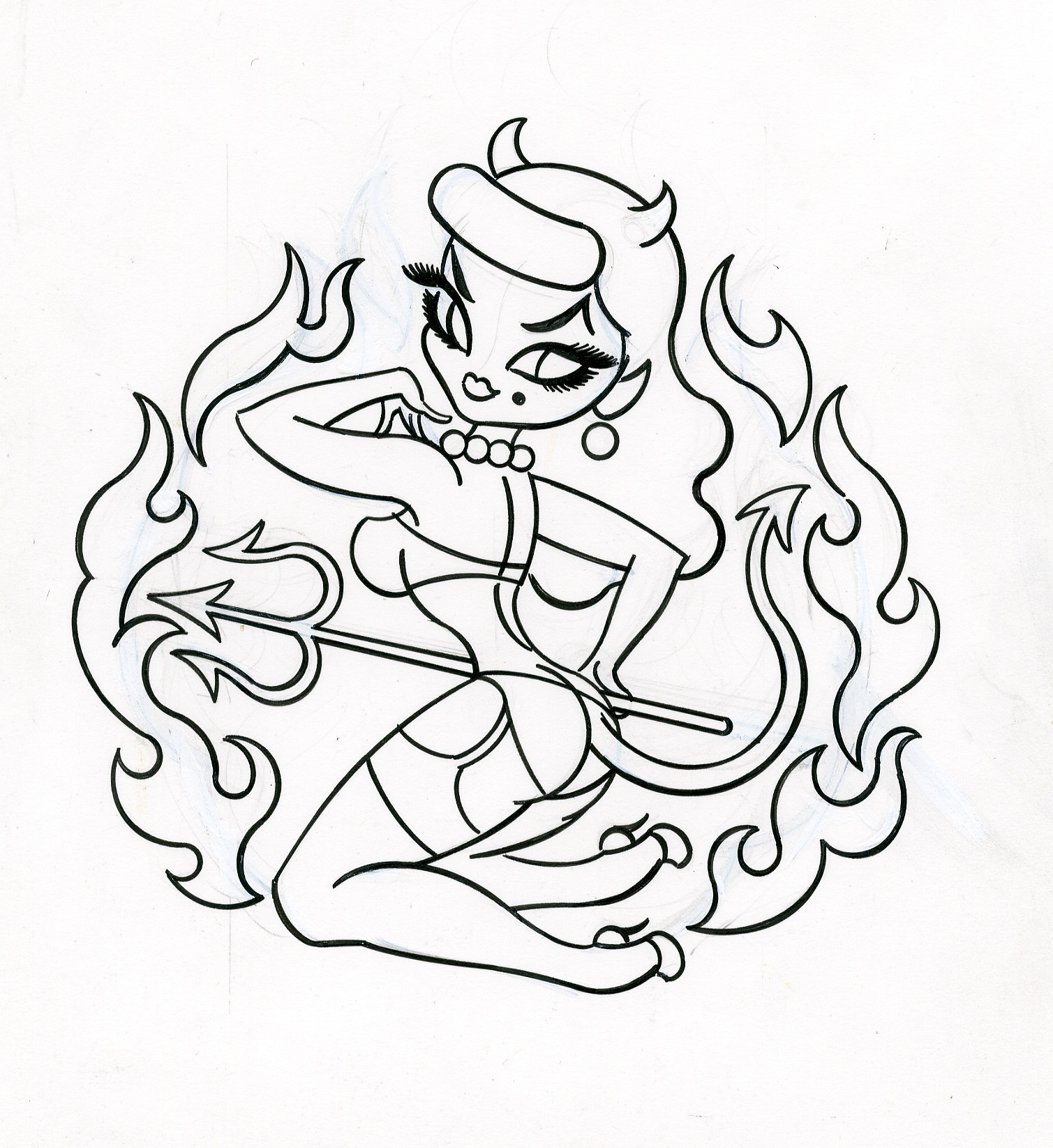 Devil Girl Pin Up Tattoo Design, in Mitchell O'Connell's Mitch O ...