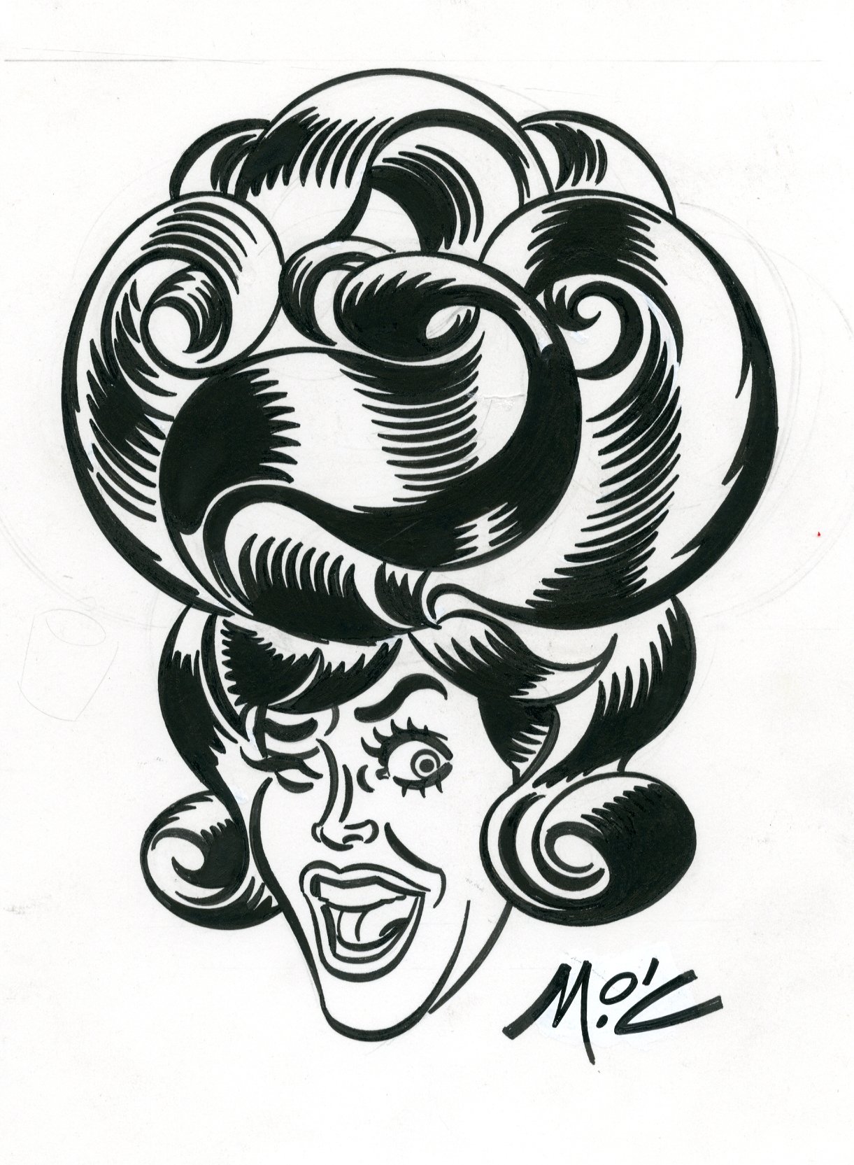 Big Hair Beehive Illustration!, in Mitchell O'Connell's Mitch O'Connell ...