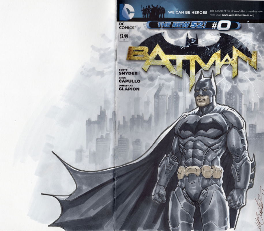 Lscc 2017 Pre Show Commission Batman Blank Cover In Marco Santuccis