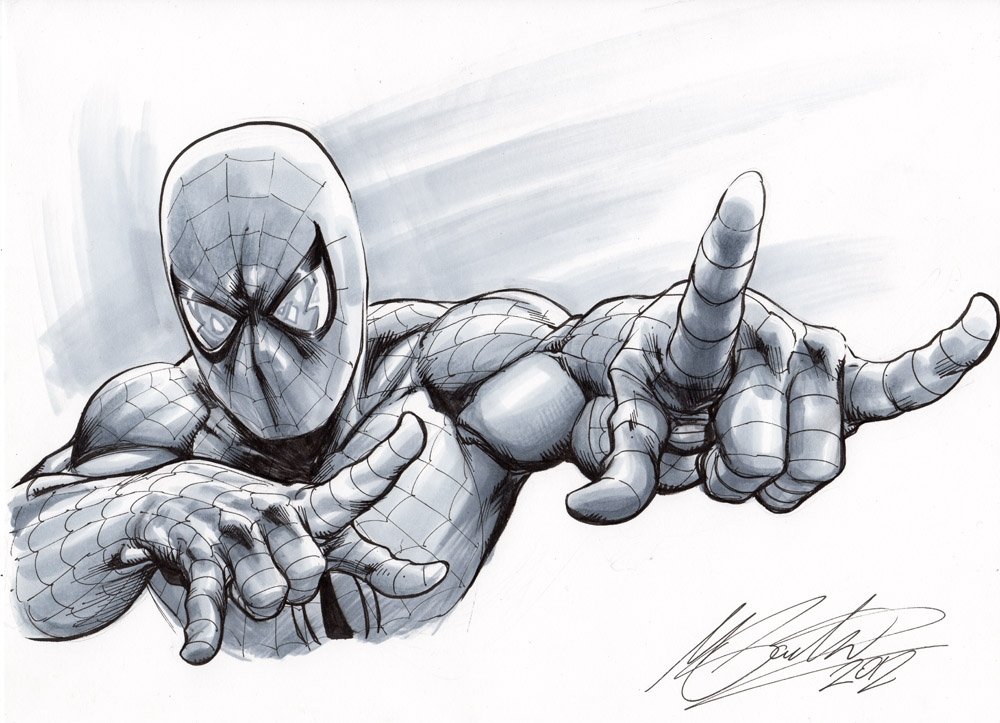 Spidey Mb In Marco Santuccis Miscelaneous Illustrations Comic Art