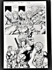 Mark Texeira Original Art Comic Cover for "Final Boss" by Tyler  Kirkham - Paint