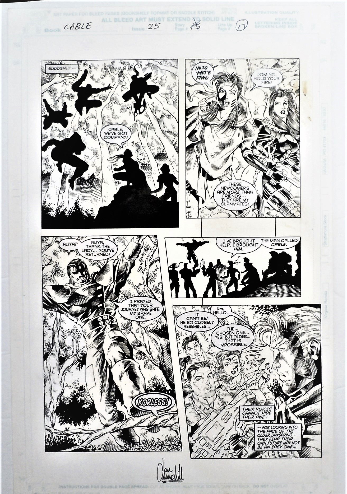 Cable #25 Page 17 Original Art Cable Domino Jenskot & Clan Askani By ...